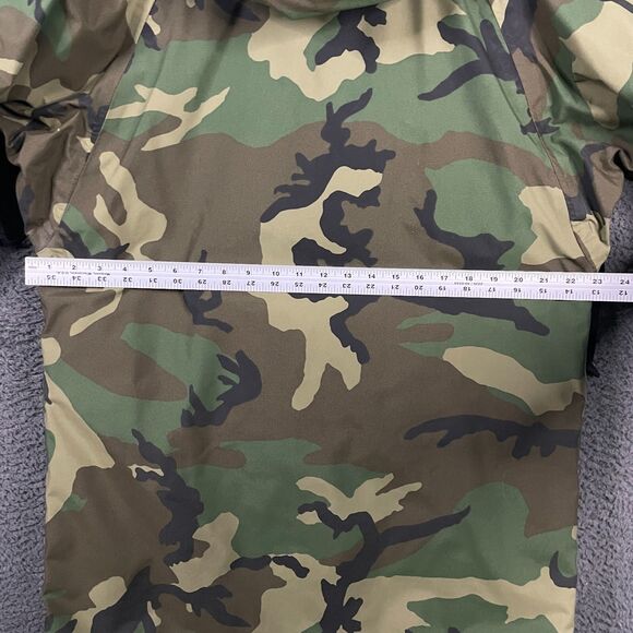 Military Jacket Mens Medium Long Cold Weather Parka w/ Liner BDU Woodland - Picture 8 of 8